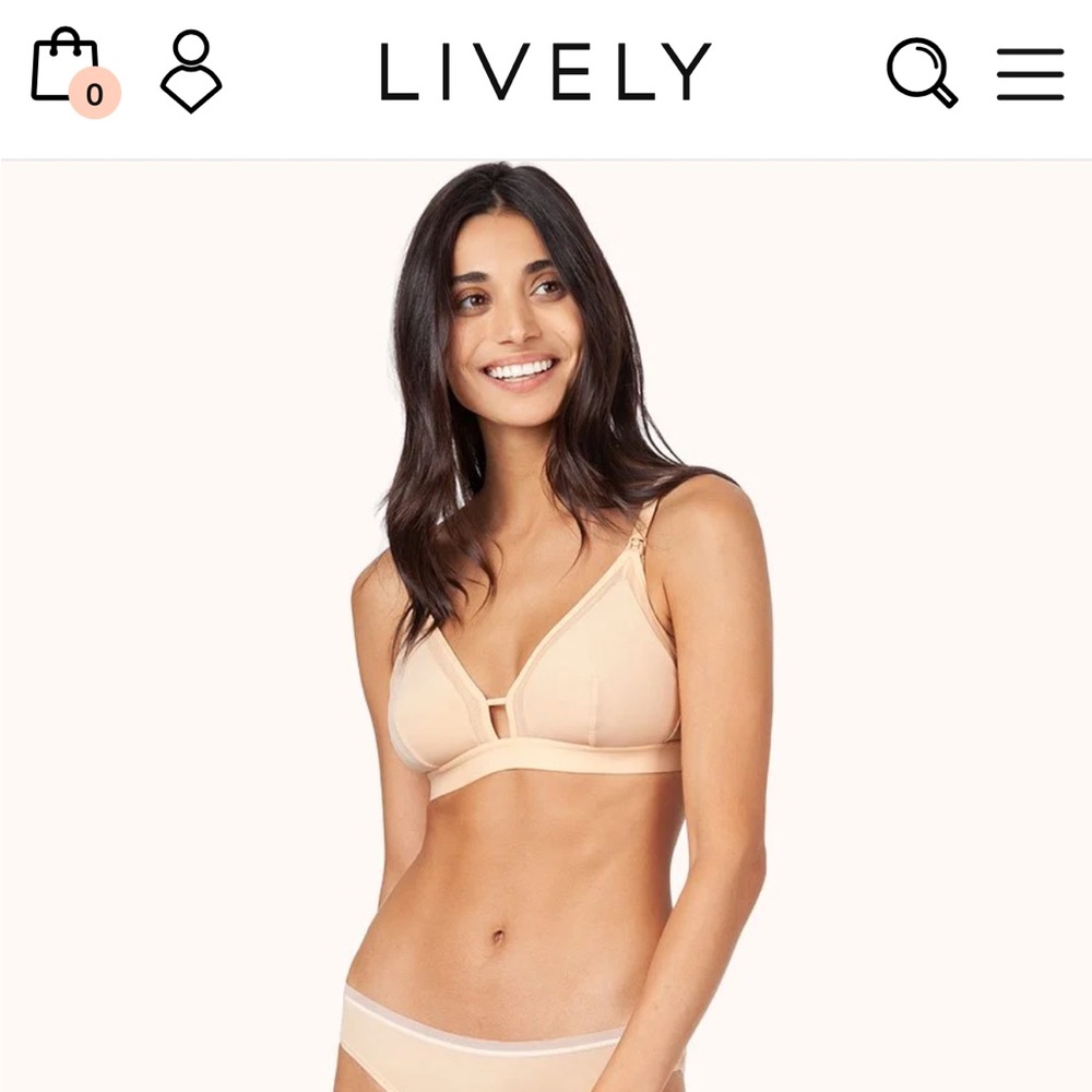 Lively Mesh Trim Nursing Bralette Small